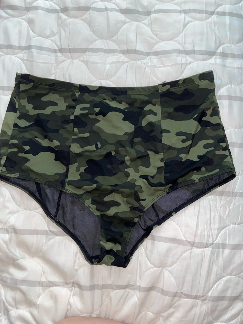TORRID CAMO LATTICE BACK SWIM BOTTOMS High Waist Bikini 18/20